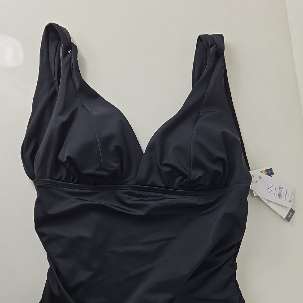 Time and Tru Black One Piece Swimsuit Large - Picture 6 of 14